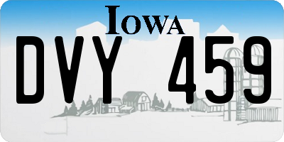 IA license plate DVY459