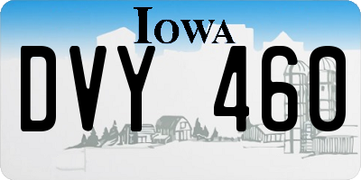 IA license plate DVY460