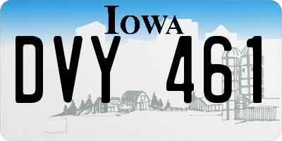 IA license plate DVY461