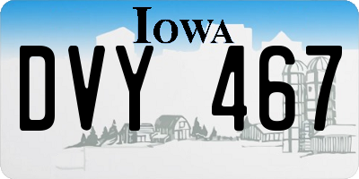 IA license plate DVY467