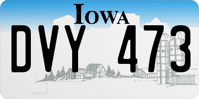 IA license plate DVY473