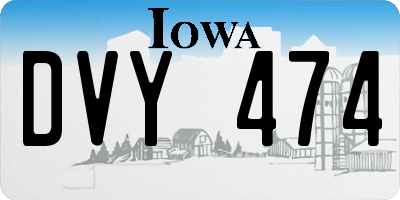 IA license plate DVY474