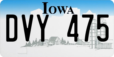 IA license plate DVY475