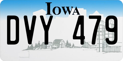 IA license plate DVY479