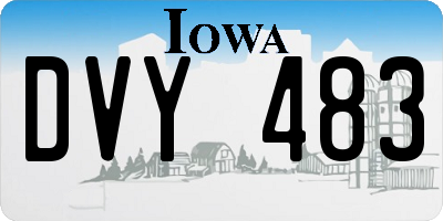 IA license plate DVY483