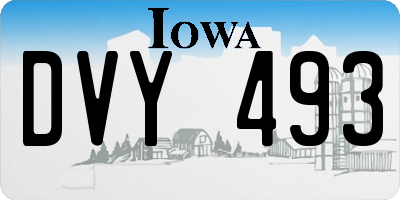 IA license plate DVY493