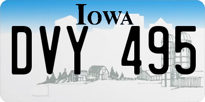 IA license plate DVY495