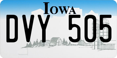 IA license plate DVY505