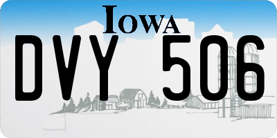 IA license plate DVY506
