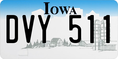 IA license plate DVY511