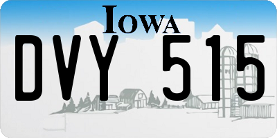IA license plate DVY515