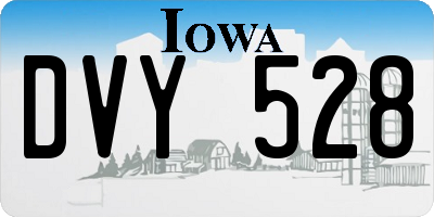 IA license plate DVY528