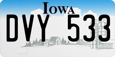 IA license plate DVY533