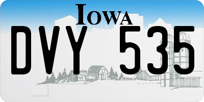 IA license plate DVY535