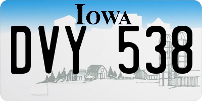 IA license plate DVY538