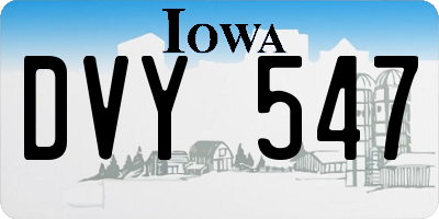 IA license plate DVY547