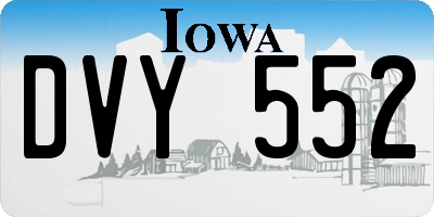 IA license plate DVY552