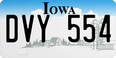 IA license plate DVY554