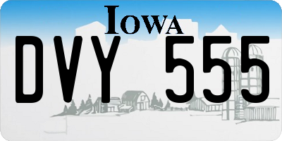 IA license plate DVY555