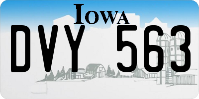 IA license plate DVY563