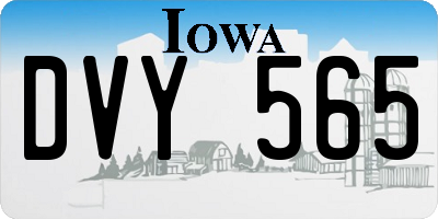 IA license plate DVY565