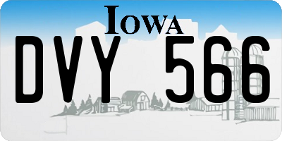 IA license plate DVY566