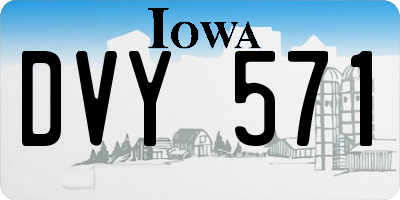 IA license plate DVY571