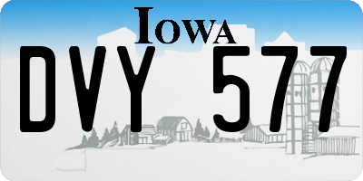 IA license plate DVY577
