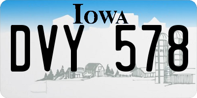 IA license plate DVY578