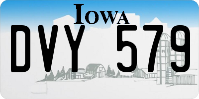 IA license plate DVY579