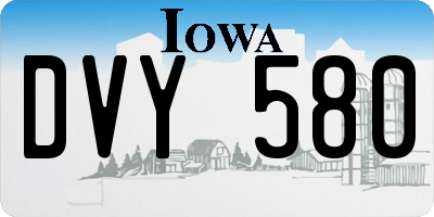 IA license plate DVY580