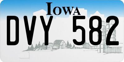 IA license plate DVY582