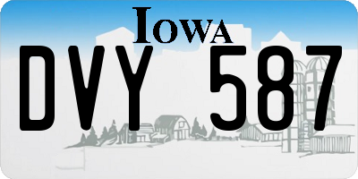 IA license plate DVY587