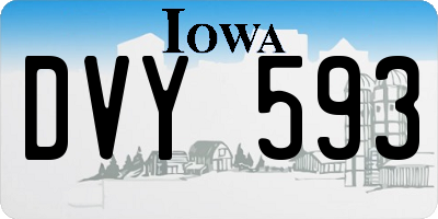 IA license plate DVY593