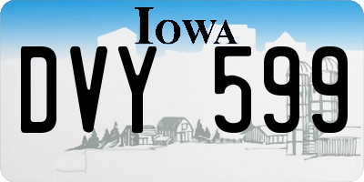 IA license plate DVY599