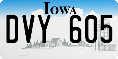 IA license plate DVY605