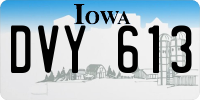 IA license plate DVY613
