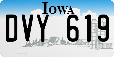 IA license plate DVY619