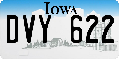 IA license plate DVY622