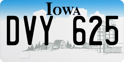 IA license plate DVY625