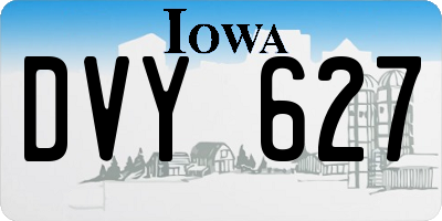IA license plate DVY627