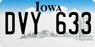 IA license plate DVY633