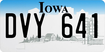 IA license plate DVY641