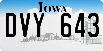 IA license plate DVY643