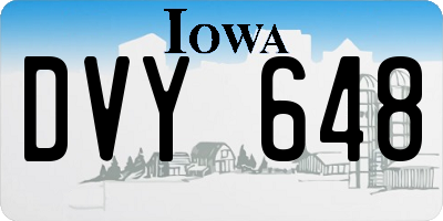 IA license plate DVY648
