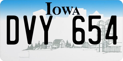 IA license plate DVY654
