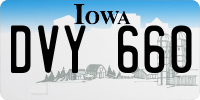 IA license plate DVY660