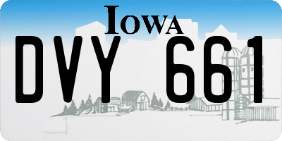 IA license plate DVY661