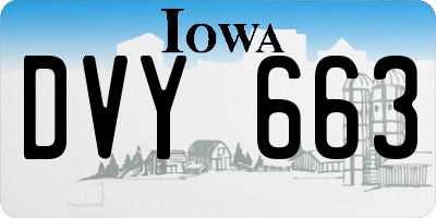 IA license plate DVY663