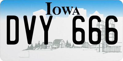 IA license plate DVY666